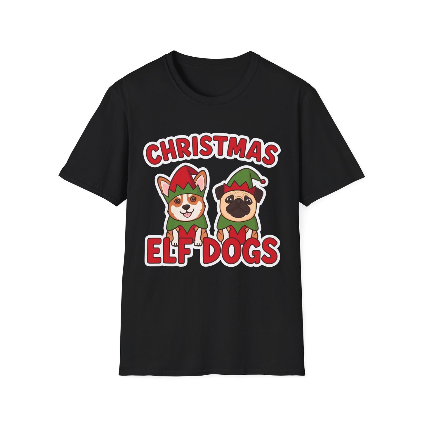 Christmas Elf Dogs T-shirt