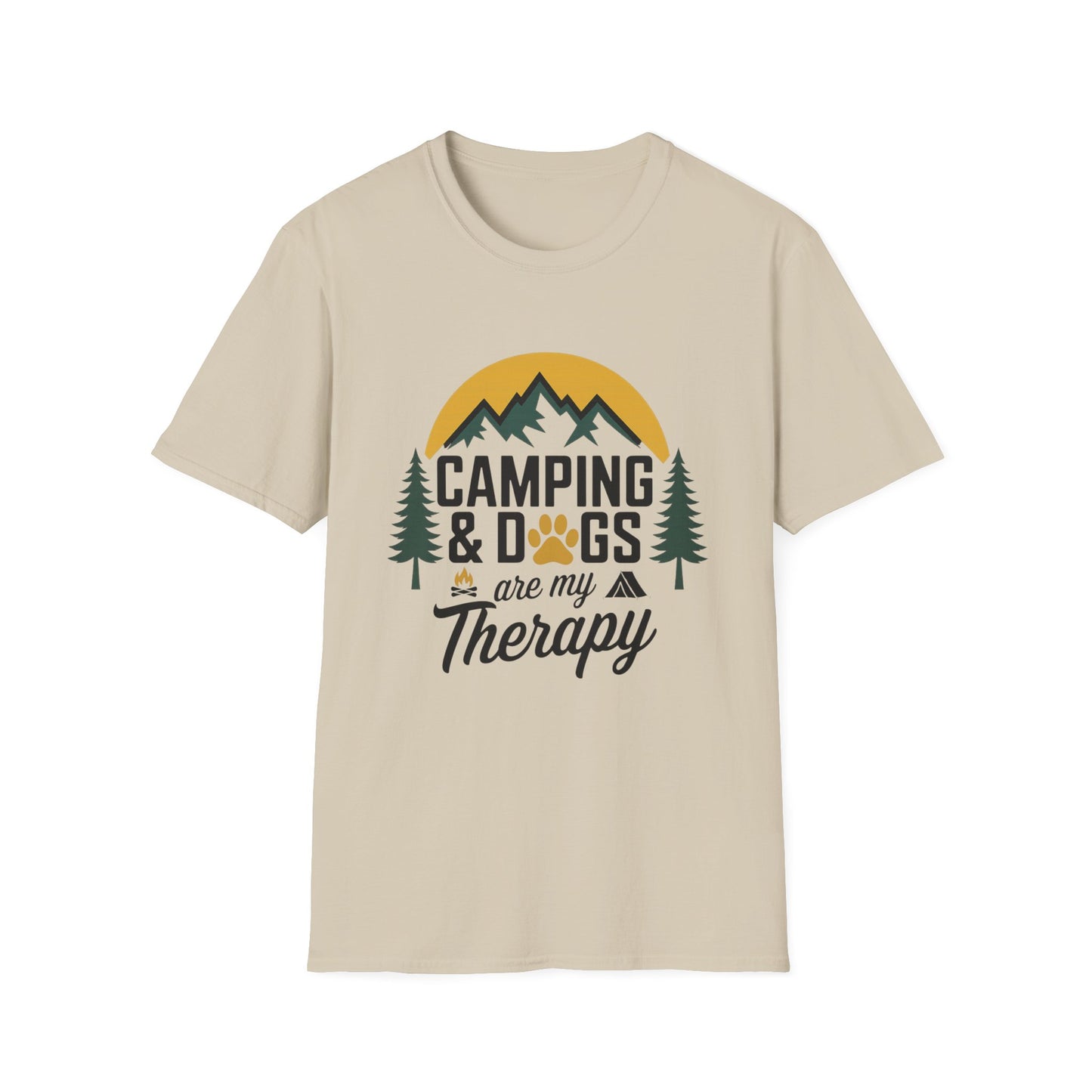 CAMPING & DOGS are my Therapy - T-shirt