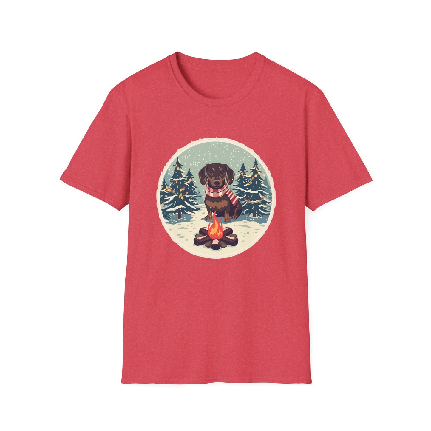Dachshund – Campfire Christmas T-shirt