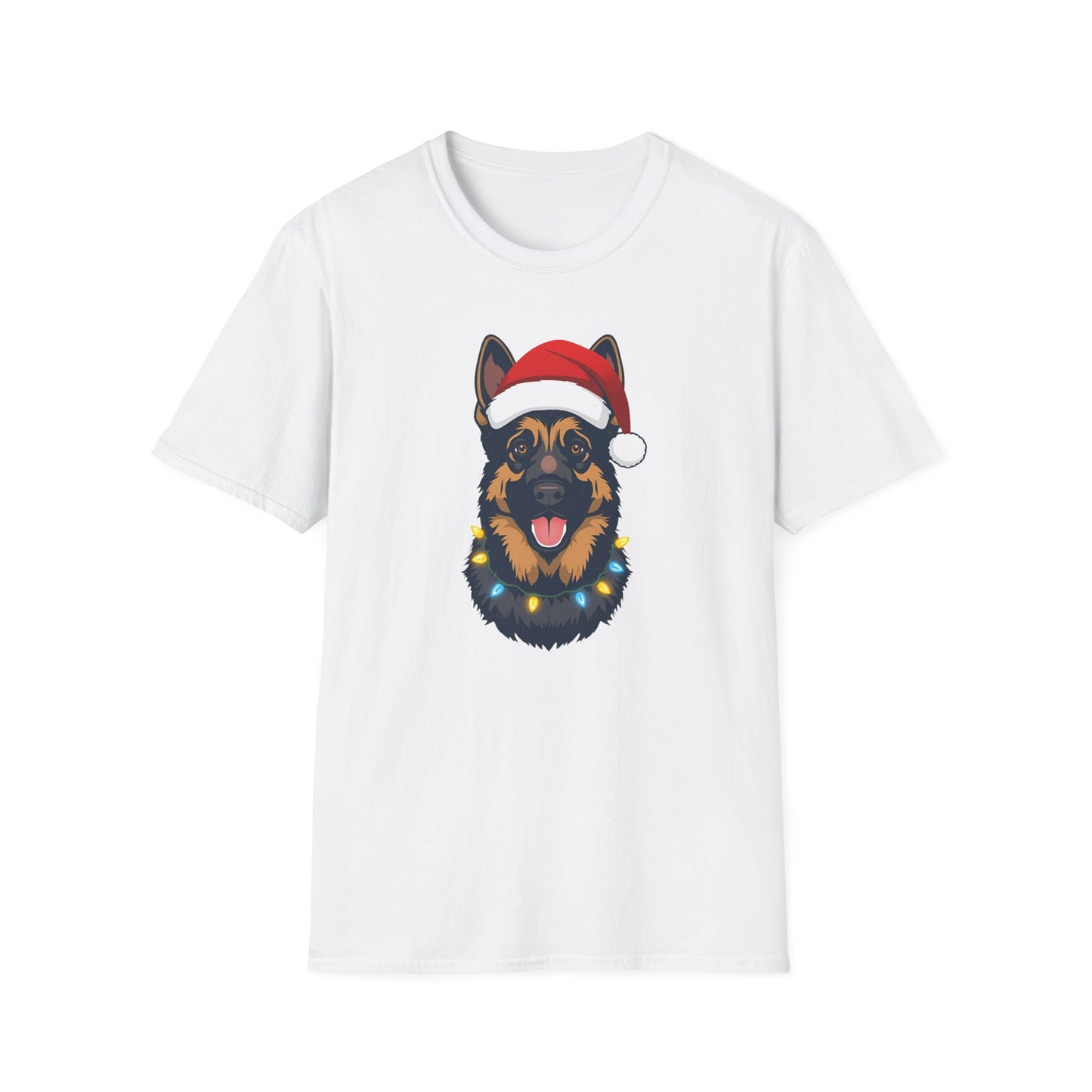 German Shepherd – Santa Led - Portrait T-shirt