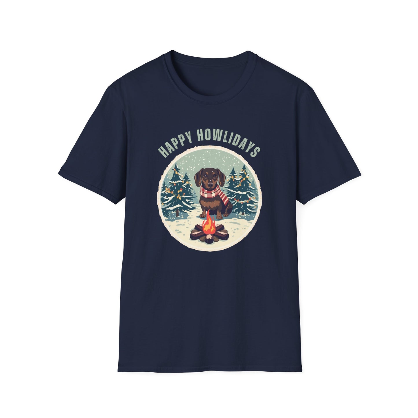 Dachshund – Campfire Christmas II T-shirt