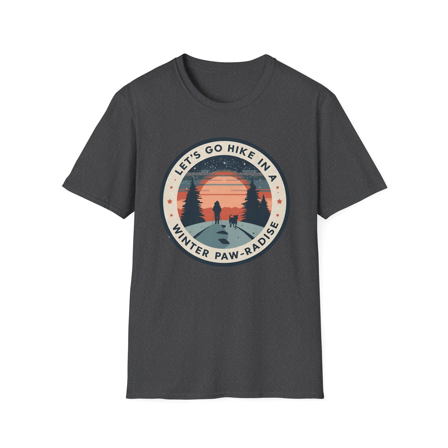 Let’s Go Hike in a Winter Paw-radise T-shirt