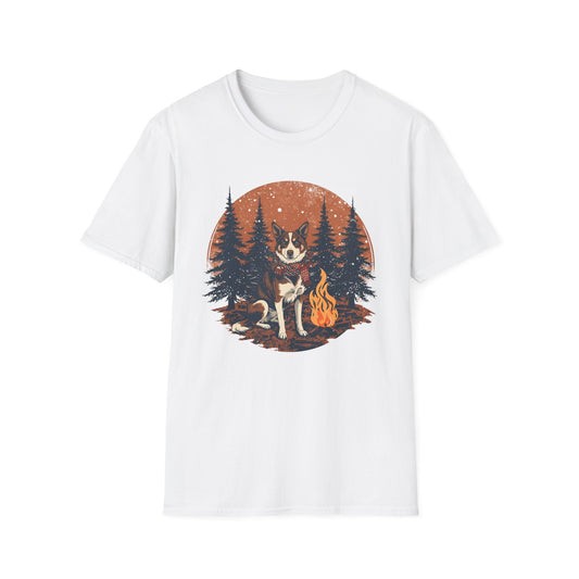 Aussie Cattle Dog – Christmas Campfire - T-Shirt
