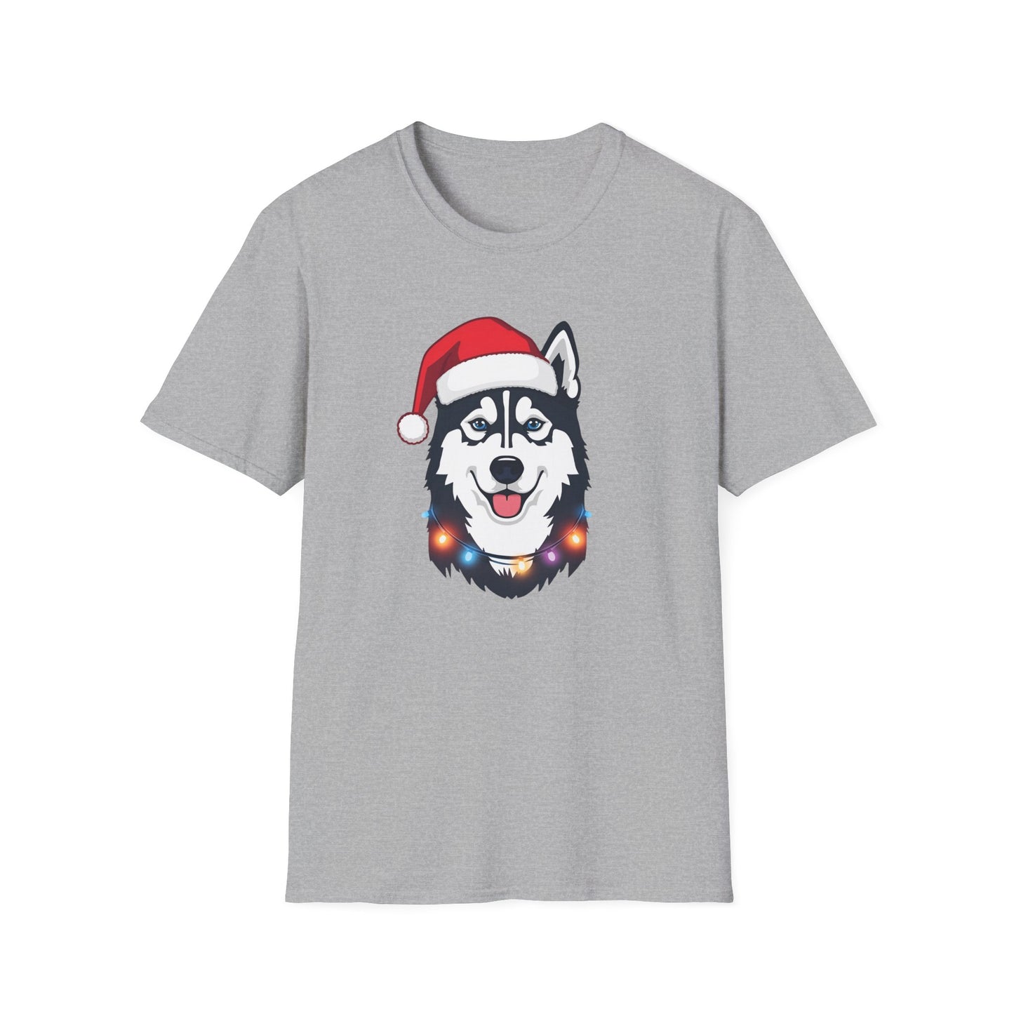Husky – Santa Led - Portrait T-shirt