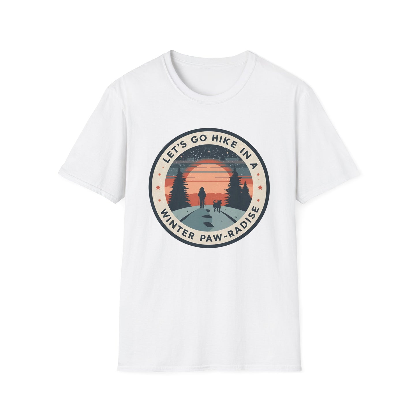 Let’s Go Hike in a Winter Paw-radise T-shirt