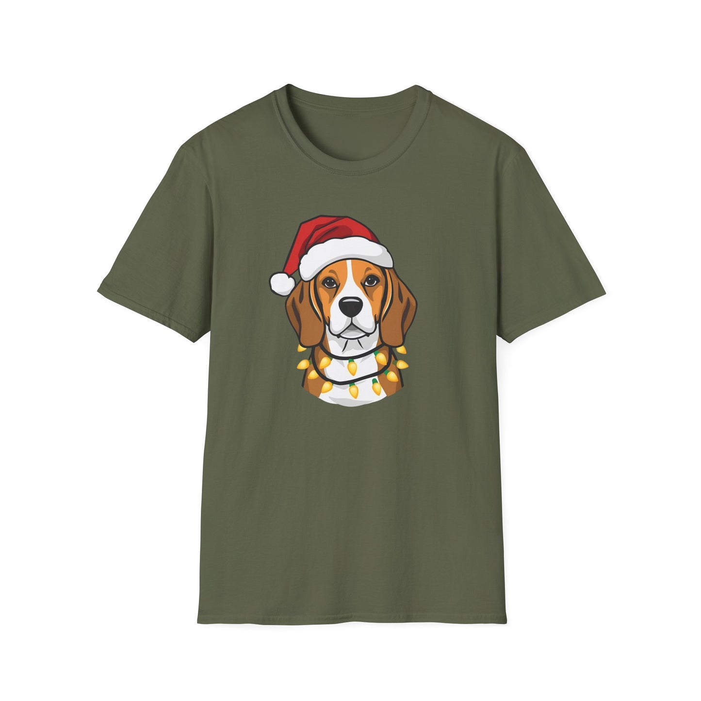 Beagle – Santa Led - Portrait T-shirt