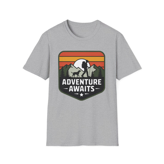 Adventure Awaits badge T-Shirt