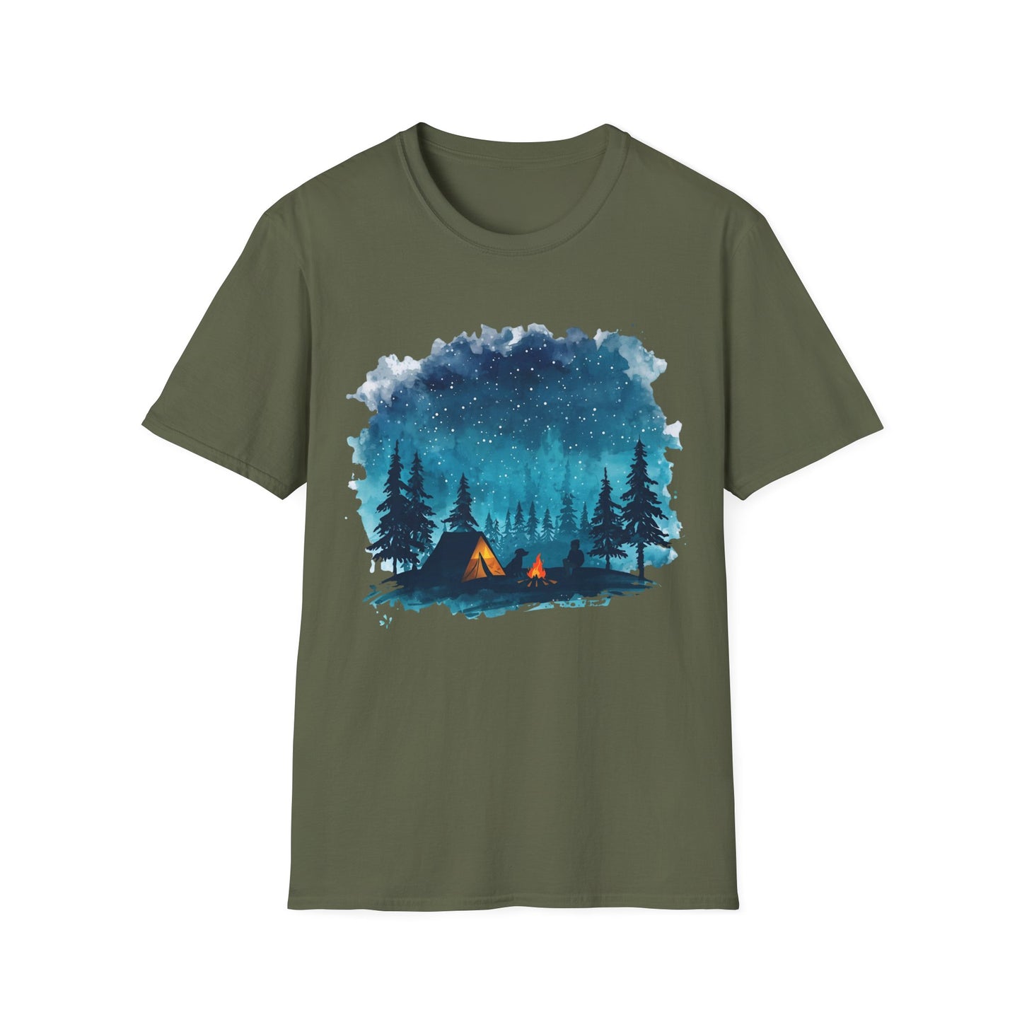 Starry Campsite Watercolor