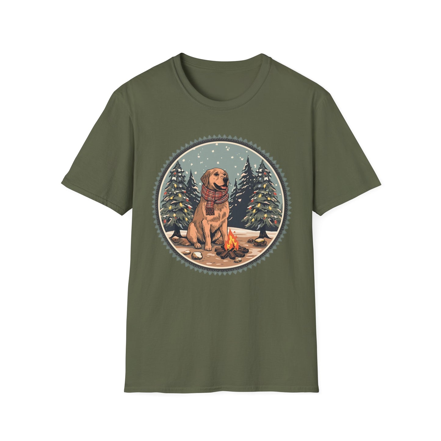 Golden Retriever – Campfire Christmas T-shirt