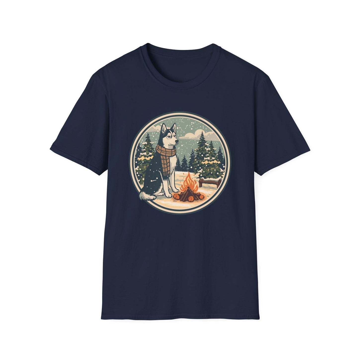 Husky – Campfire Christmas T-shirt