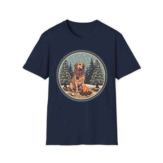 Golden Retriever – Campfire Christmas T-shirt