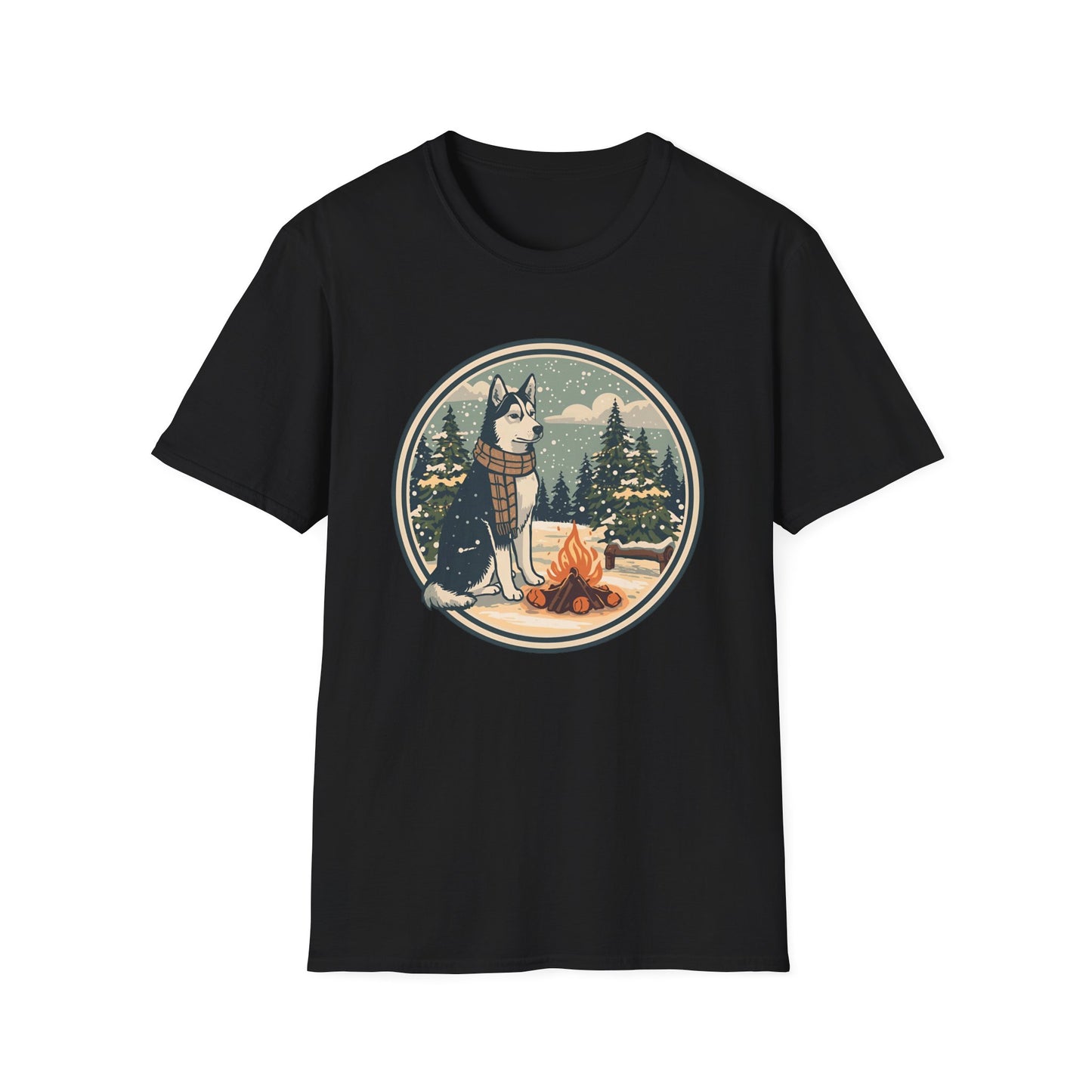 Husky – Campfire Christmas T-shirt