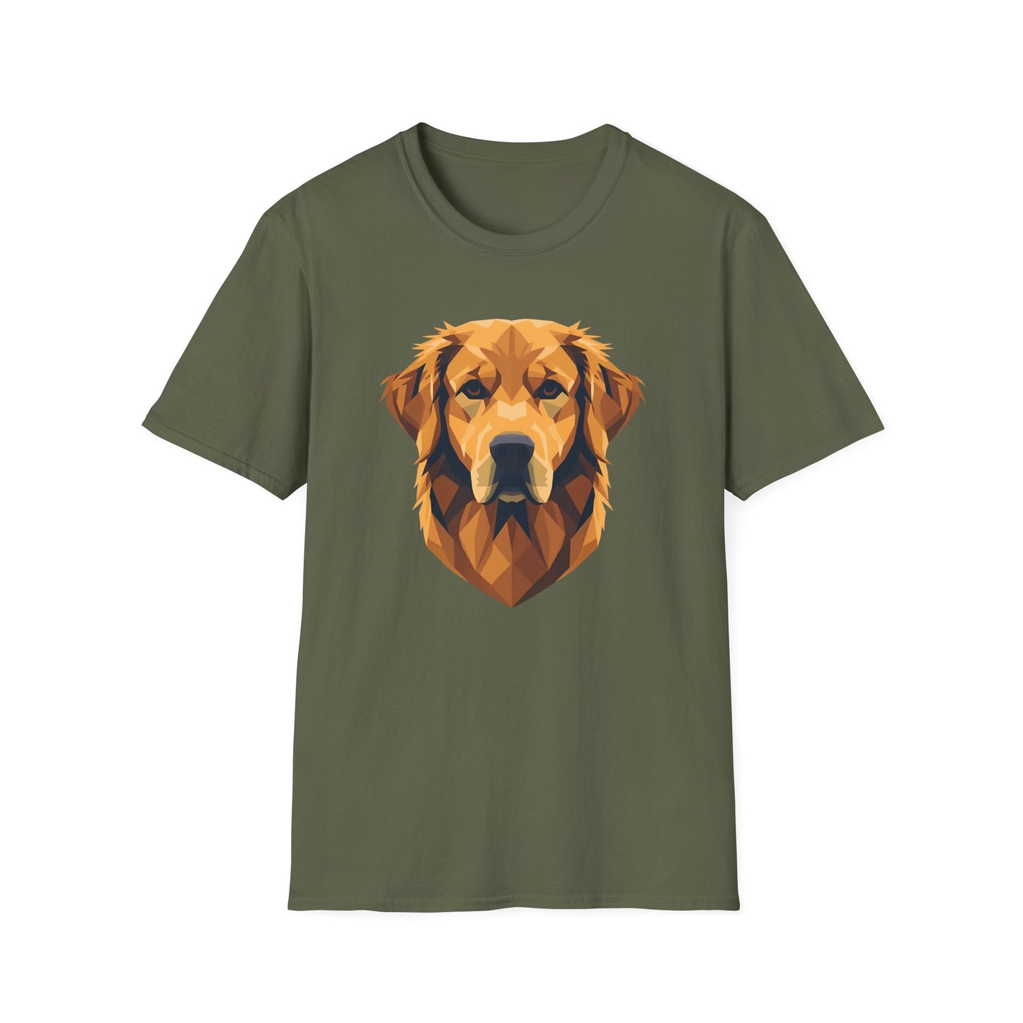 Geometric Golden Retriever Head