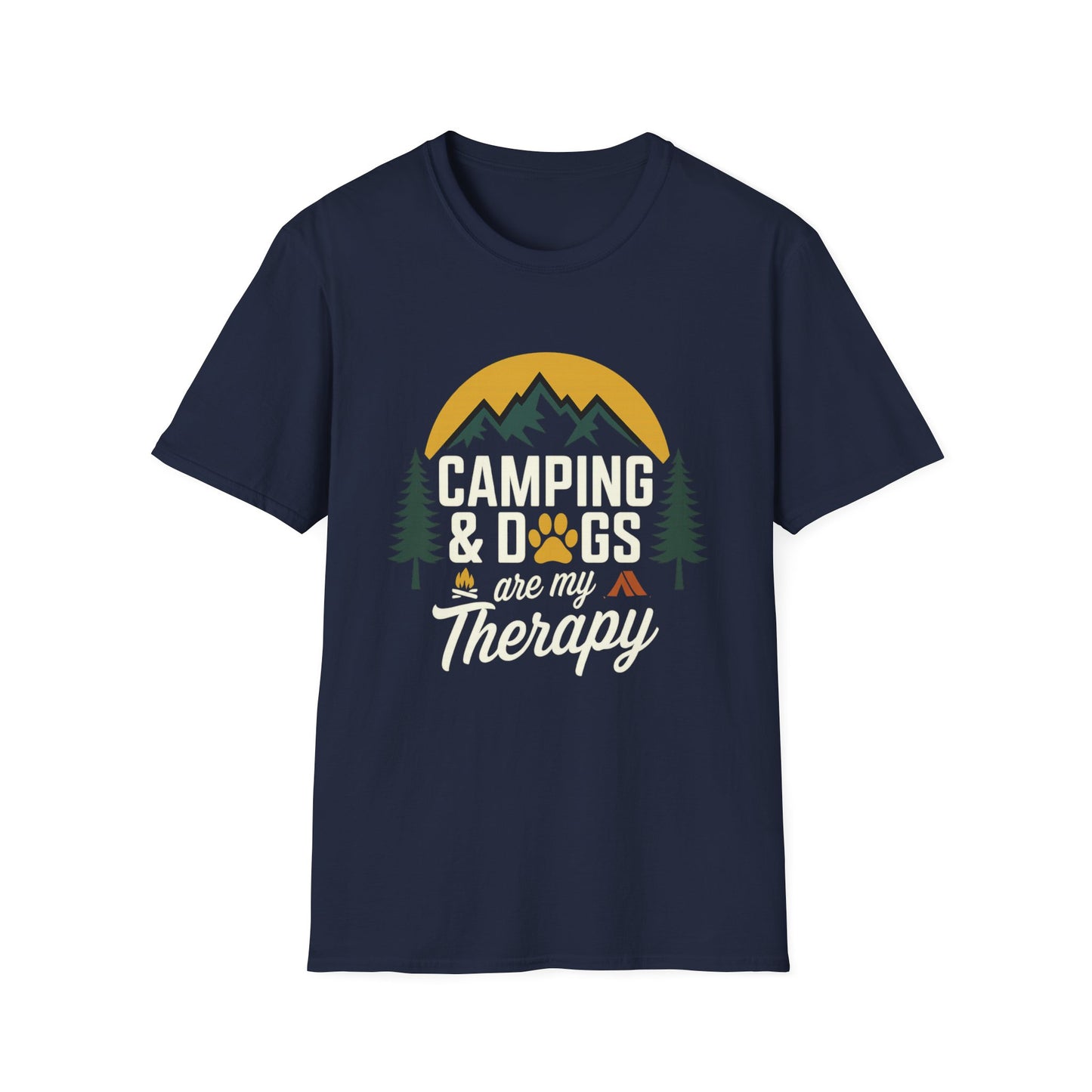 CAMPING & DOGS are my Therapy - T-shirt