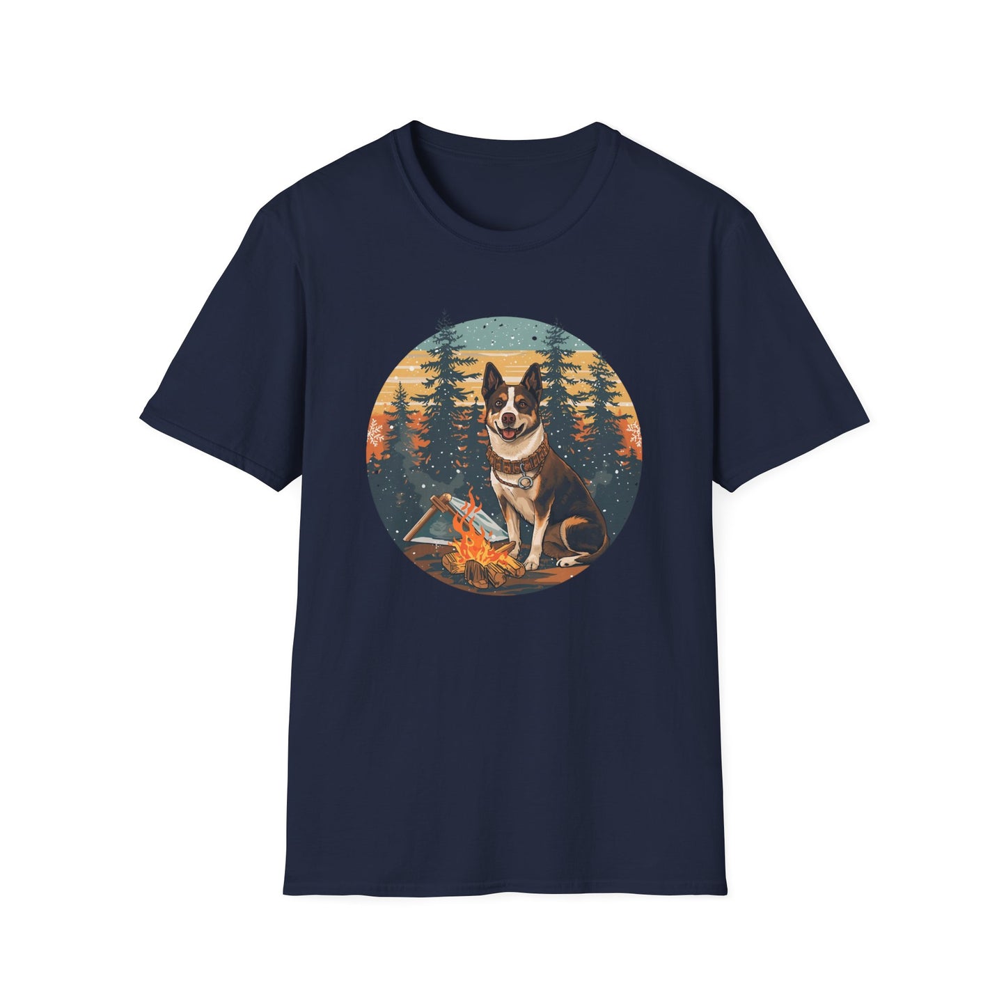 Aussie Cattle Dog – Christmas Campfire II - T-Shirt
