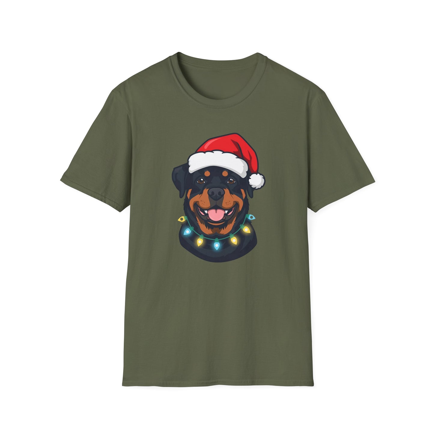 Rottweiler – Santa Led - Portrait T-shirt