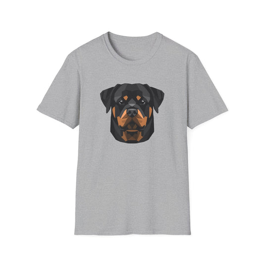 Geometric Rottweiler Head T-Shirt