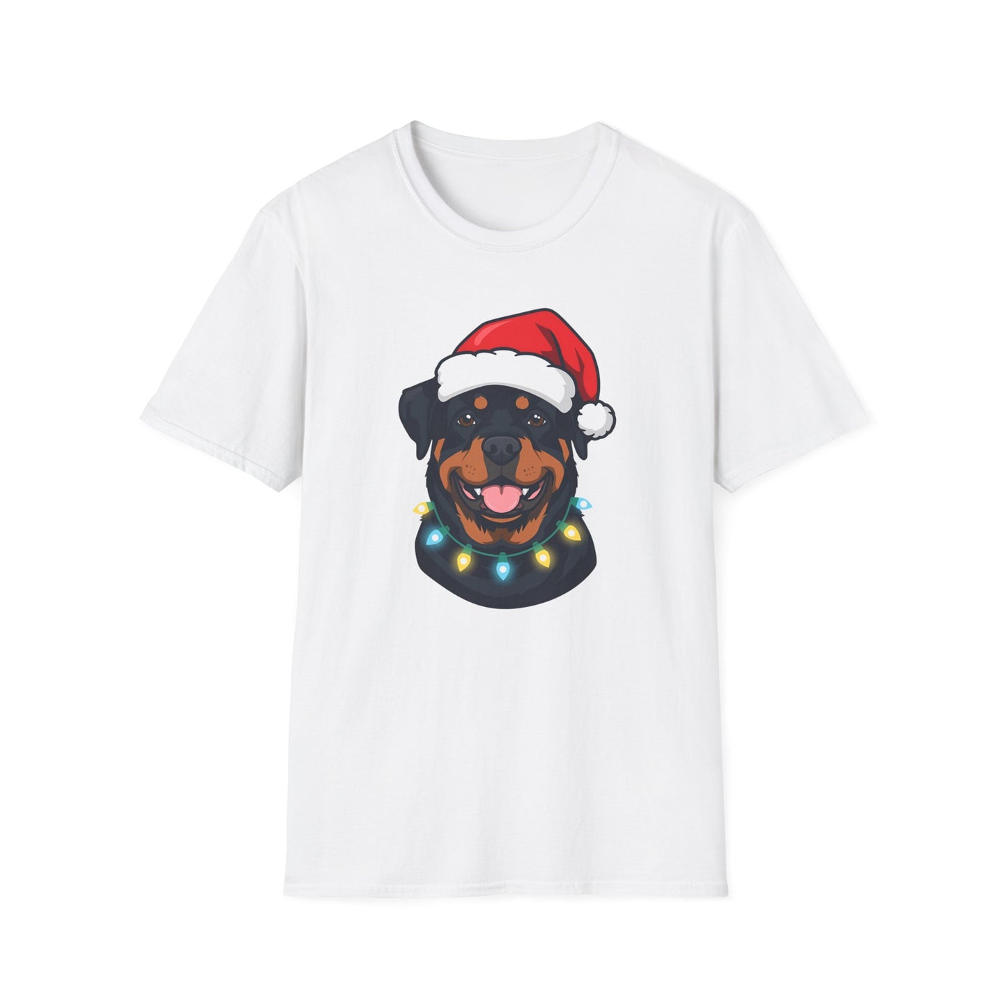 Rottweiler – Santa Led - Portrait T-shirt