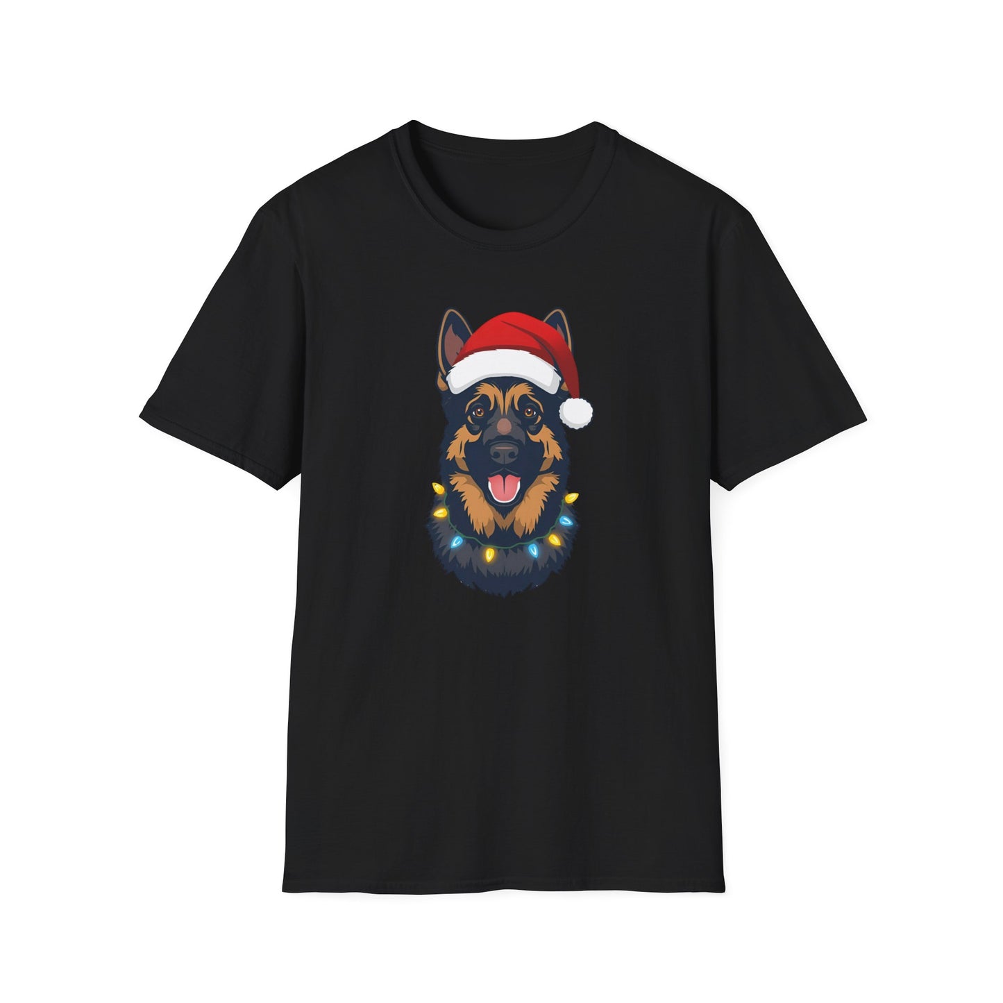 German Shepherd – Santa Led - Portrait T-shirt