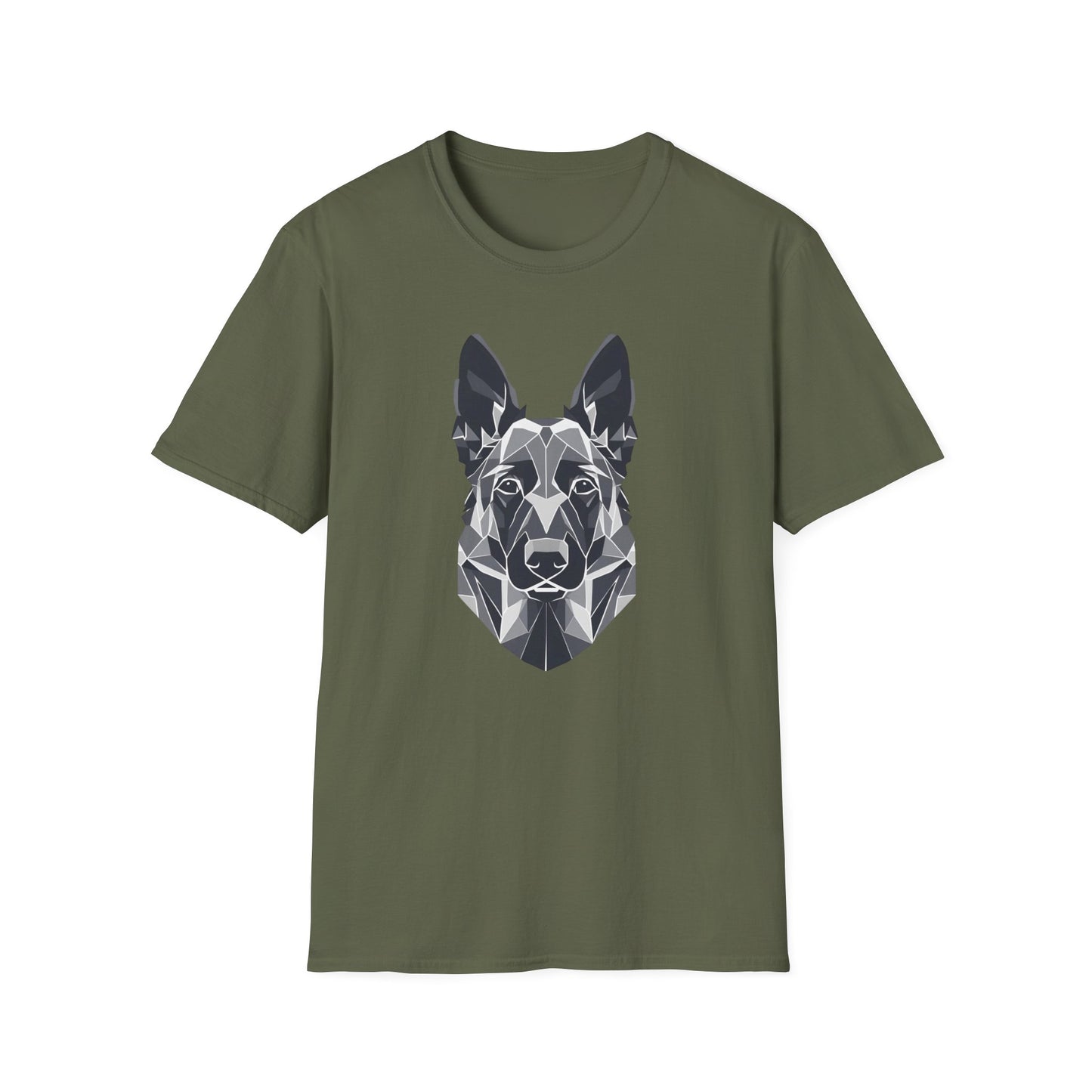 Geometric German Shepherd Head