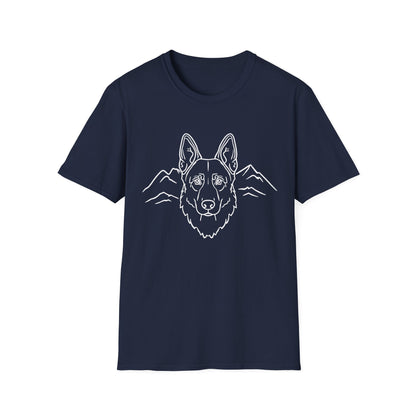 Dog Portrait Line Art German Shepherd