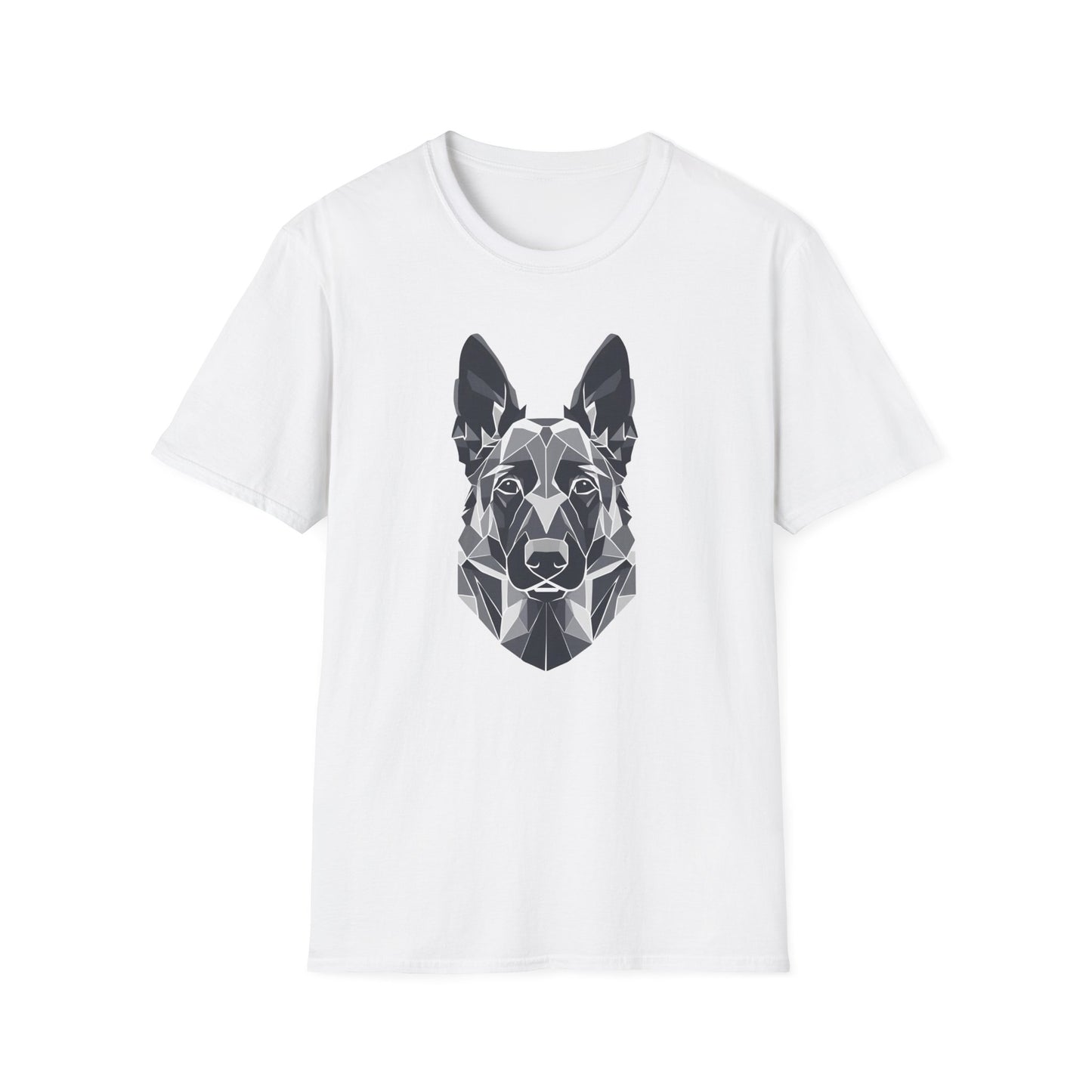 Geometric German Shepherd Head