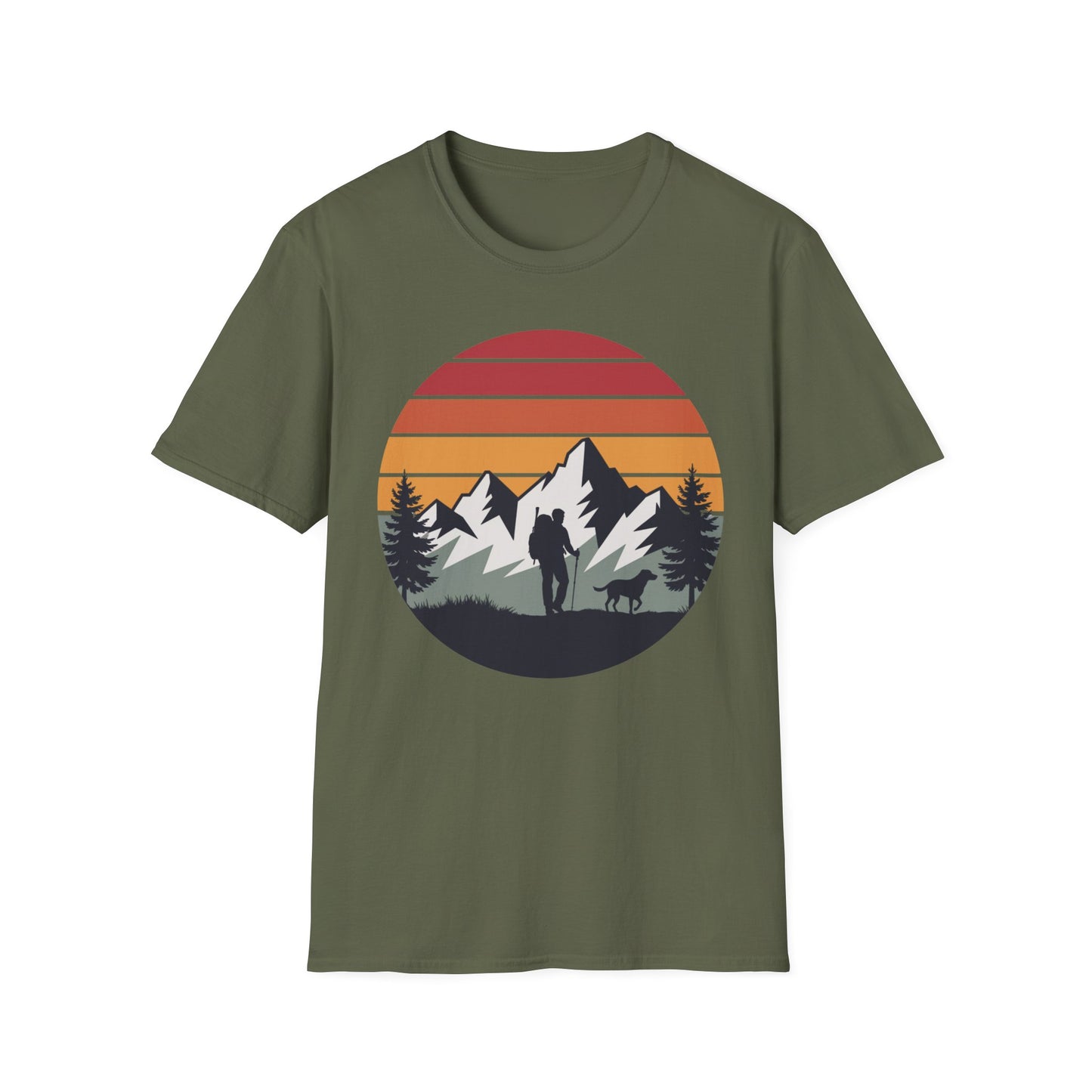 Hiker and Dog Walking