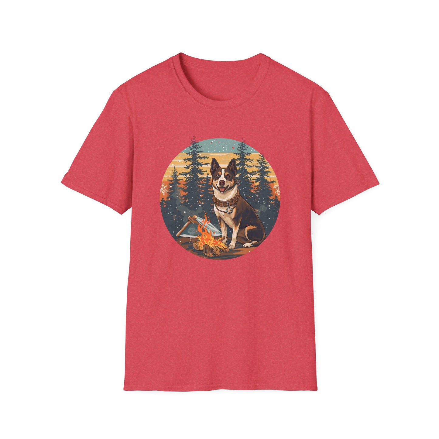 Aussie Cattle Dog – Christmas Campfire II - T-Shirt