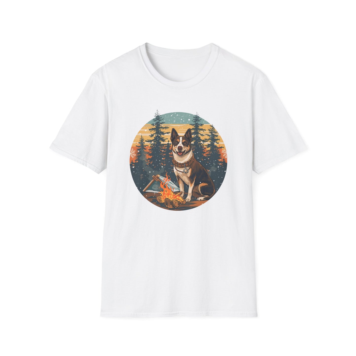 Aussie Cattle Dog – Christmas Campfire II - T-Shirt